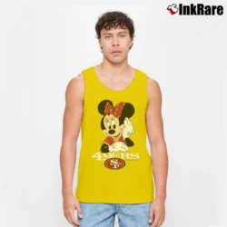 Men’s San Francisco 49ers Football Mimi Mouse Disney Tank Top in yellow | Breathable, Active-Friendly Design
