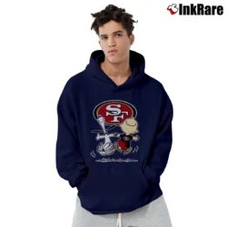 Men’s San Francisco 49ers Snoopy And Charlie Brown Pullover Hoodie in navy | Cozy, Durable, Modern Fit