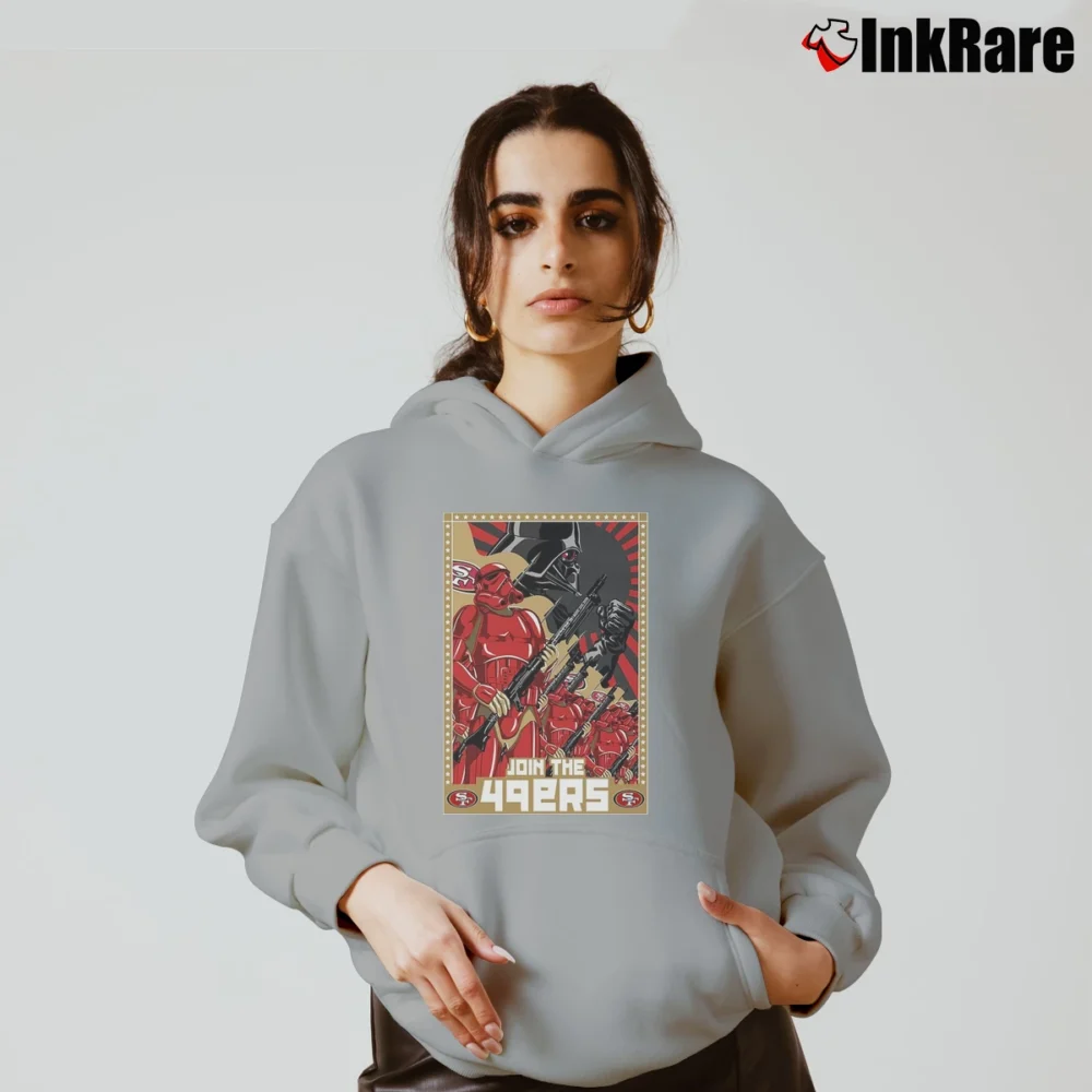 Women’s San Francisco 49ers Stormtrooper Army Star Wars Join The 49ers Cozy Hoodie in sport grey | Warm, Structured, Stylish