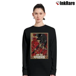 Women’s San Francisco 49ers Stormtrooper Army Star Wars Join The 49ers Long-Sleeve Top in black | Sleek, Versatile, All-Season