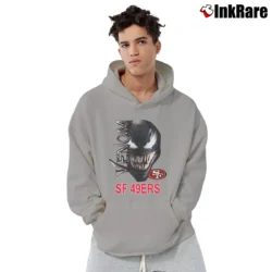 Men’s San Francisco 49ers Venom Marvel NFL Fan Pullover Hoodie in sport grey | Cozy, Durable, Modern Fit