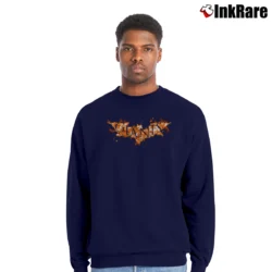Men’s San Francisco Giants Batman Logo MLB DC Comics Crewneck Sweatshirt in navy | Cozy Fabric, Clean Style