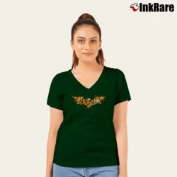 Women’s San Francisco Giants Batman Logo MLB DC Comics V-Neck Tee in forest green | Chic Neckline, Soft Texture