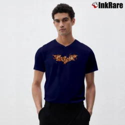 Men’s San Francisco Giants Batman Logo MLB DC Comics V-Neck Tee in navy | Sharp, Breathable, Everyday Staple