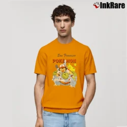 Men’s San Francisco Pokemon Pikachu Venusaur Japanese Nintendo Classic T-Shirt in orange | Soft, Breathable Everyday Wear