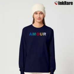 Women’s Sandro Amour Fleece Graphic Long-Sleeve Top in navy | Sleek, Versatile, All-Season