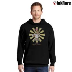 Men’s Sandy Cheeks Retro Japanese Spongebob Pullover Hoodie in black | Cozy, Durable, Modern Fit