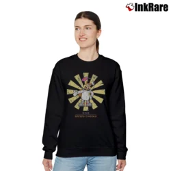 Women’s Sandy Cheeks Retro Japanese Spongebob Relaxed Sweatshirt in black | Soft, Laid-Back Vibe