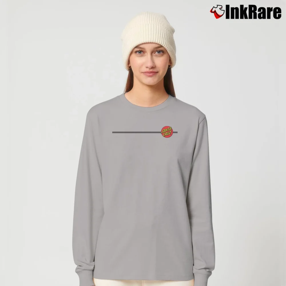 Women’s Santa Cruz Classic Dot Pullover Long-Sleeve Top in sport grey | Sleek, Versatile, All-Season