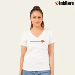 Women’s Santa Cruz Classic Dot Pullover V-Neck Tee in white | Chic Neckline, Soft Texture