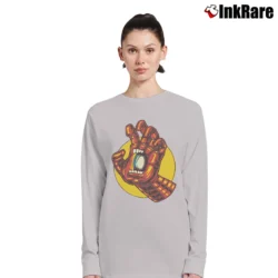 Women’s Santa Cruz Iron Man Marvel Skateboard Graphic Long-Sleeve Top in sport grey | Sleek, Versatile, All-Season