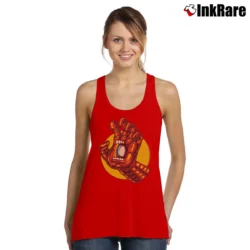 Women’s Santa Cruz Iron Man Marvel Skateboard Graphic Tank Top in red | Lightweight, Movement-Friendly