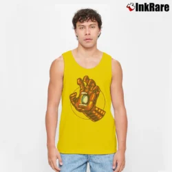 Men’s Santa Cruz Iron Man Marvel Skateboard Graphic Tank Top in yellow | Breathable, Active-Friendly Design