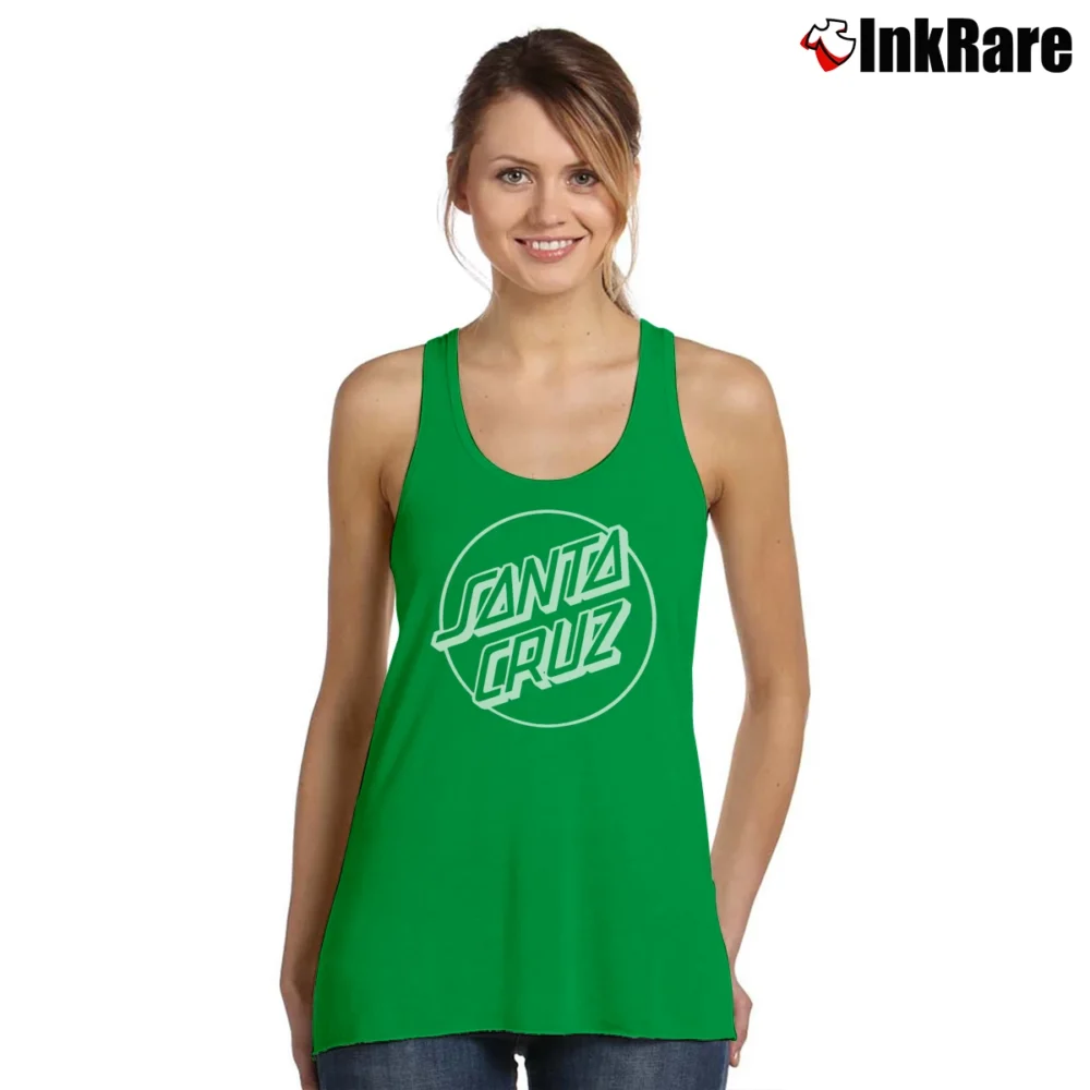 Women’s Santa Cruz Opus Dot Skateboarding Tank Top in irish green | Lightweight, Movement-Friendly