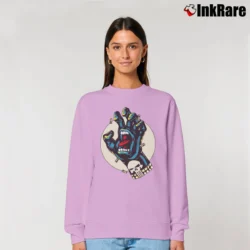 Women’s Santa Cruz Punisher Marvel Skateboard Graphic Relaxed Sweatshirt in light pink | Soft, Laid-Back Vibe
