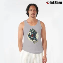 Men’s Santa Cruz Punisher Marvel Skateboard Graphic Tank Top in sport grey | Breathable, Active-Friendly Design