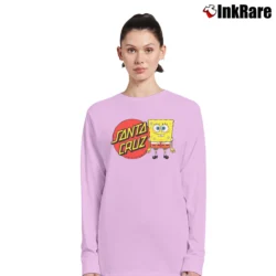 Women’s Santa Cruz Spongebob Group Collab Skateboard Long-Sleeve Top in light pink | Sleek, Versatile, All-Season