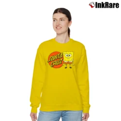 Women’s Santa Cruz Spongebob Group Collab Skateboard Relaxed Sweatshirt in yellow | Soft, Laid-Back Vibe