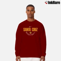 Men’s Santa Cruz Warriors Nike Practice Long-Sleeve Shirt in maroon | Sleek, Lightweight, Year-Round Wear