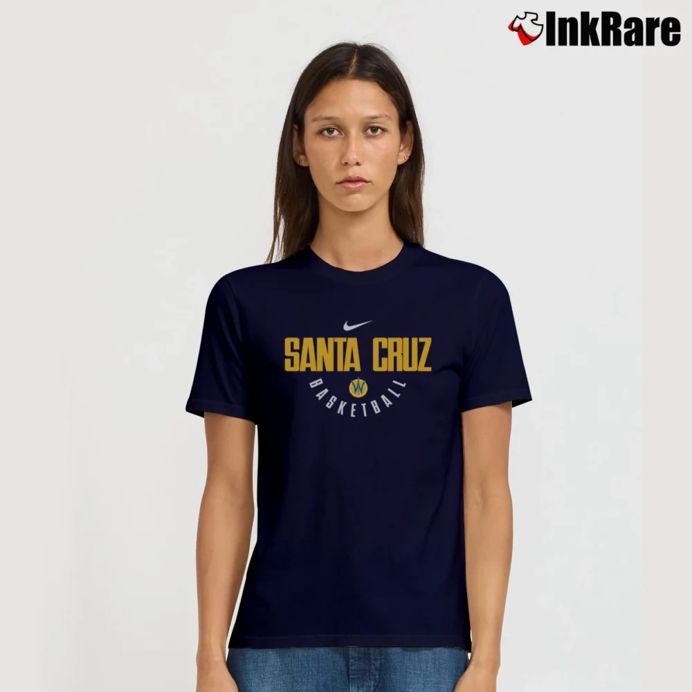 Women’s Santa Cruz Warriors Nike Practice Signature T-Shirt in navy | Soft, Flattering Fit