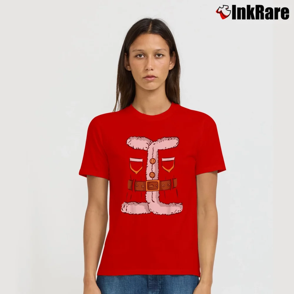 Women’s Santa Funny Halloween Costume T-Shirt in red | Soft, Flattering Fit