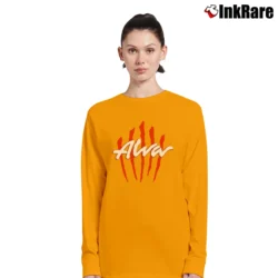 Women’s Santana Day Of The Dead Graphic Long-Sleeve Top in orange | Sleek, Versatile, All-Season