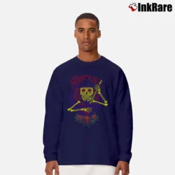 Men’s Santana Day Of The Dead Music Long-Sleeve Shirt in navy | Sleek, Lightweight, Year-Round Wear