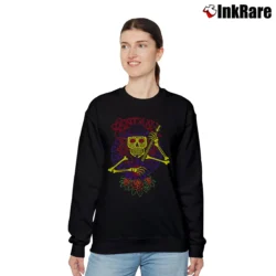 Women’s Santana Day Of The Dead Music Relaxed Sweatshirt in black | Soft, Laid-Back Vibe