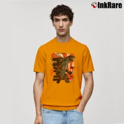 Men’s Savae Godzilla Japan Inspired Graphic Classic T-Shirt in orange | Soft, Breathable Everyday Wear