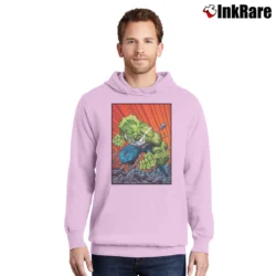 Men’s Savage Dragon Comic Inspired Pullover Hoodie in light pink | Cozy, Durable, Modern Fit