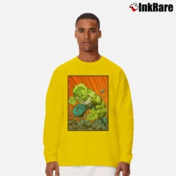 Men’s Savage Dragon Comic Inspired Long-Sleeve Shirt in yellow | Sleek, Lightweight, Year-Round Wear