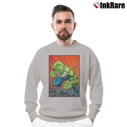 Men’s Savage Dragon Comic Inspired Crewneck Sweatshirt in sport grey | Cozy Fabric, Clean Style