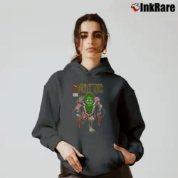 Women’s Savage Pickle Rick And Morty Graphic Cozy Hoodie in charcoal | Warm, Structured, Stylish