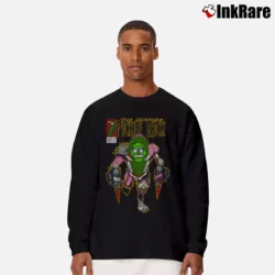 Men’s Savage Pickle Rick And Morty Graphic Long-Sleeve Shirt in black | Sleek, Lightweight, Year-Round Wear