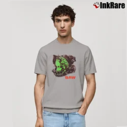 Men’s Saw 2003 Horror Movie Promo Classic T-Shirt in sport grey | Soft, Breathable Everyday Wear
