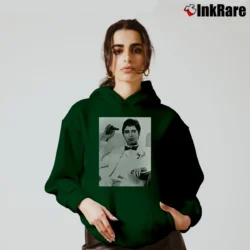 Women’s Scarface Tony Montana Cozy Hoodie in forest green | Warm, Structured, Stylish