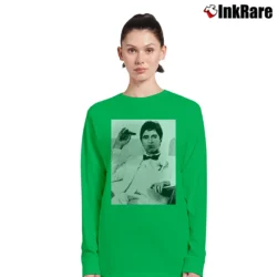 Women’s Scarface Tony Montana Long-Sleeve Top in irish green | Sleek, Versatile, All-Season