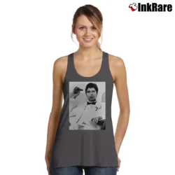 Women’s Scarface Tony Montana Tank Top in charcoal | Lightweight, Movement-Friendly