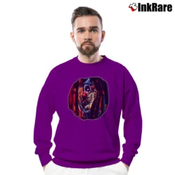 Men’s Scary Circus Clown Evil Horror Crewneck Sweatshirt in purple | Cozy Fabric, Clean Style