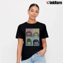 Women’s Schitt's Creek Colorful Cast Tv Series Signature T-Shirt in black | Soft, Flattering Fit