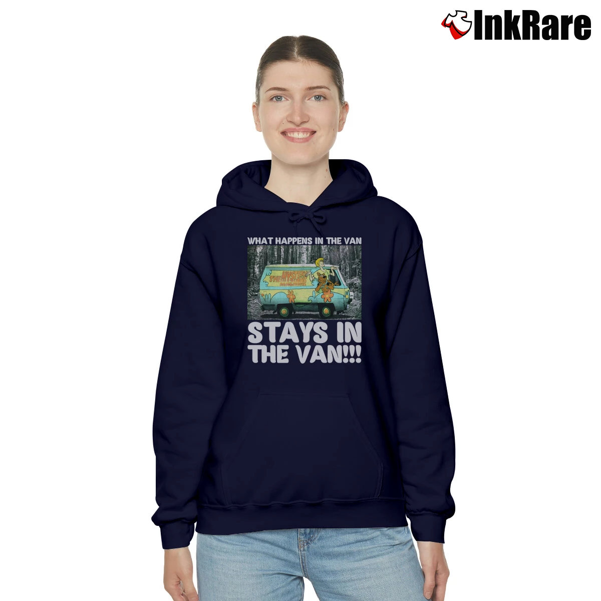 Scooby Doo What Happens In The Van Women’s Cozy Hoodie in navy – Urban Chic Women’s Scooby Doo What Happens In The Van Cozy Hoodie in navy | Warm, Structured, Stylish