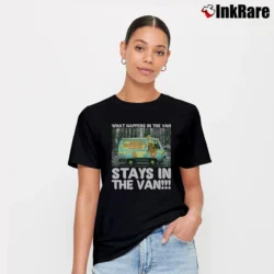 Women’s Scooby Doo What Happens In The Van T-Shirt in black | Soft, Flattering Fit