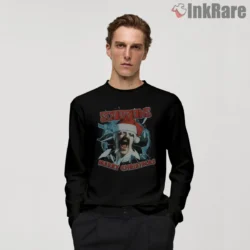 Scorpions Merry Christmas Blackout Shirt front graphic on black long sleeve
