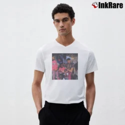 Men’s Scott Hall Friend of The Shorties for Wrestling Fans V-Neck Tee in white | Sharp, Breathable, Everyday Staple