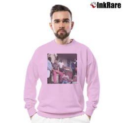 Men’s Scott Hall Friend Of The Shorties Crewneck Sweatshirt in light pink | Cozy Fabric, Clean Style