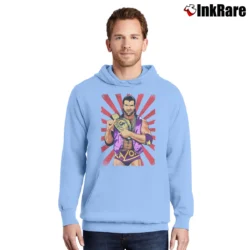 Men’s Scott Hall Razor Ramon Wrestling for WWE Fans Pullover Hoodie in light blue | Cozy, Durable, Modern Fit