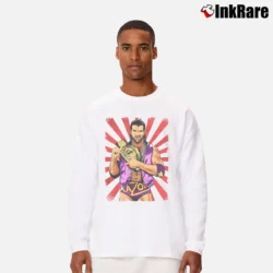 Men’s Scott Hall Razor Ramon Wrestling for WWE Fans Long-Sleeve Shirt in white | Sleek, Lightweight, Year-Round Wear
