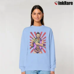 Women’s Scott Hall Razor Ramon Wrestling for WWE Fans Relaxed Sweatshirt in light blue | Soft, Laid-Back Vibe