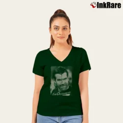 Women’s Scott Hall The Outsiders for Wrestling Fans V-Neck Tee in forest green | Chic Neckline, Soft Texture