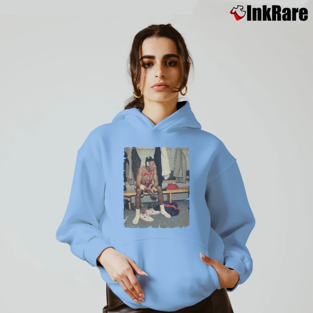 Women’s Scottie Pippen Chicago Bulls Vintage for NBA Fans Cozy Hoodie in light blue | Warm, Structured, Stylish